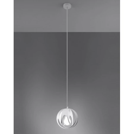 Oswietlenie-sufitowe - biała lampa wisząca tulos sl.1083 sollux 