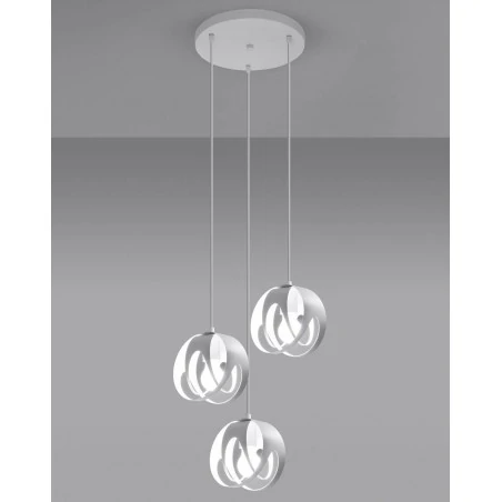 Oswietlenie-sufitowe - biała lampa wisząca 3xe27 tulos sl.1084 sollux lighting 