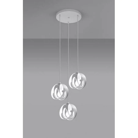 Oswietlenie-sufitowe - biała lampa wisząca 3xe27 tulos sl.1084 sollux lighting 