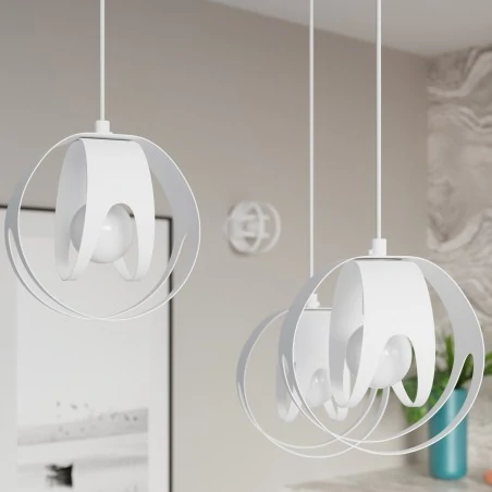 Oswietlenie-sufitowe - biała lampa wisząca 3xe27 tulos sl.1084 sollux lighting 