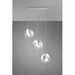 Oswietlenie-sufitowe - biała lampa wisząca 3xe27 tulos sl.1085 sollux lighting 