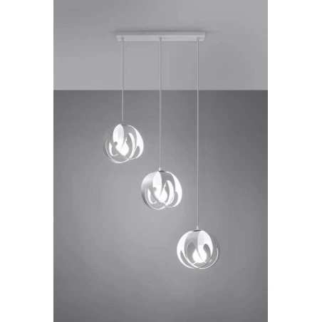 Oswietlenie-sufitowe - biała lampa wisząca 3xe27 tulos sl.1085 sollux lighting 