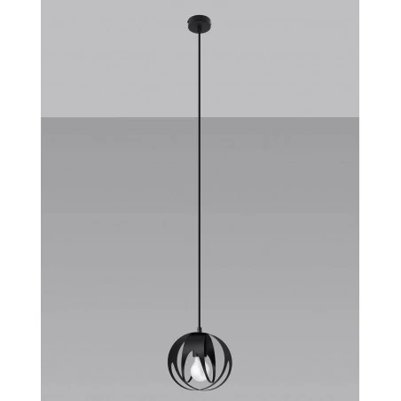 Oswietlenie-sufitowe - czarna lampa wisząca tulos sl.1087 sollux lighting 