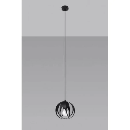 Oswietlenie-sufitowe - czarna lampa wisząca tulos sl.1087 sollux lighting 