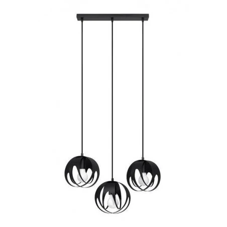Lampy-sufitowe - lampa wisząca potrójna w kolorze czarnym e27 tulos 3l sl.1089 sollux 