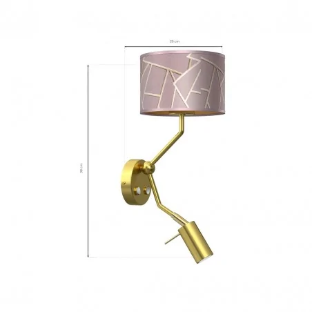 Kinkiety-do-salonu - kinkiet z dodatkowym źródłem światła 1xe27 + 1x mini gu10 ziggy mlp7584 eko-light 