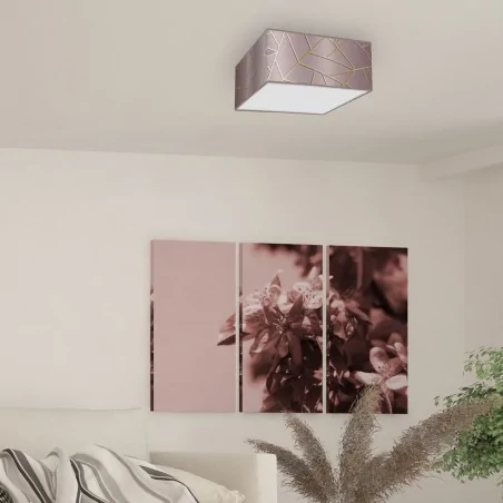 Lampy-sufitowe - oświetlenie sufitowe tkaninowo- metalowe 2xe27 ziggy mlp7588 eko-light 