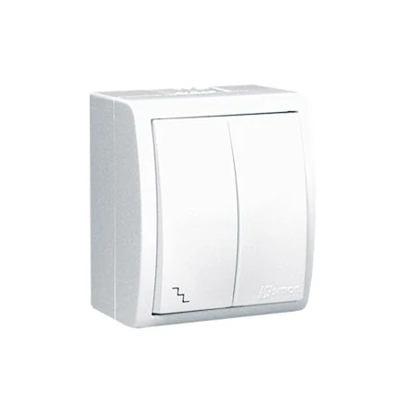 Wylaczniki-schodowe - włącznik natynkowy schodowy podwójny 10ax aqw6/2/11 simon aquarius kontakt-simon 