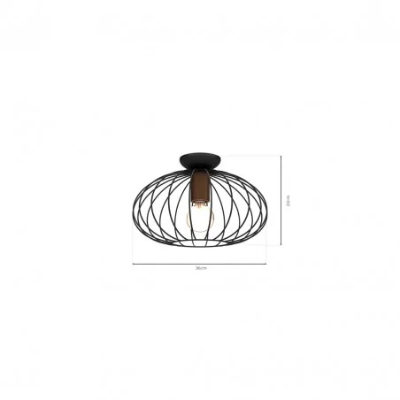 Lampy-sufitowe - sufitowa lampa o ażurowym kloszu 1xe27 meridiano mlp7958 eko-light 