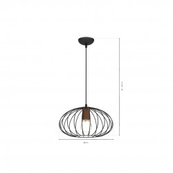 Lampy-sufitowe - lampa wisząca czarna industrialna e27 meridiano mlp7959 eko-light 