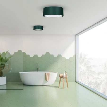 Lampy-sufitowe - okrągła lampa sufitowa zielona ø40cm 2xe27 verde green mlp7876 eko-light 