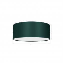 Lampy-sufitowe - okrągła lampa sufitowa zielona ø40cm 2xe27 verde green mlp7876 eko-light 
