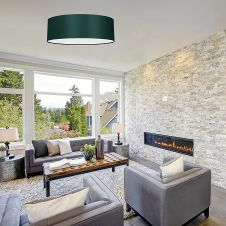 Lampy-sufitowe - sufitowa lampa tkaninowo - metalowa ø500mm 3xe27 verde mlp7877 eko-light 