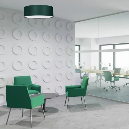 Lampy-sufitowe - sufitowa lampa tkaninowo - metalowa ø500mm 3xe27 verde mlp7877 eko-light 