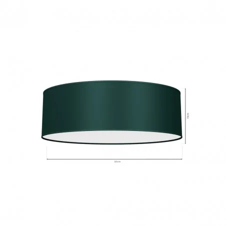 Lampy-sufitowe - sufitowa lampa tkaninowo - metalowa ø500mm 3xe27 verde mlp7877 eko-light 