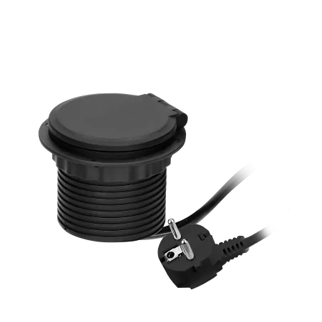 Gniazda-meblowe - gniazdo wpuszczane w blat czarne z ładowarką indukcyjną usb 5v or-gm-9015/b orno 