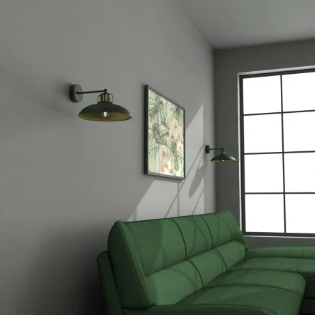 Kinkiety-do-salonu - lampa ścienna butelkowa zieleń + złoto 1xe27 felix mlp7707 eko-light 
