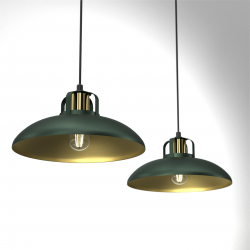 Lampy-sufitowe - zielona lampa wisząca - listwa 2xe27 felix mlp7710 eko-light 