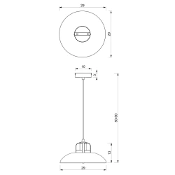 Lampy-sufitowe - biała lampa wisząca - złote dodatki 1xe27 felix mlp7704 eko-light 