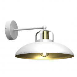 Lampy-sufitowe - kinkiet metalowy biel + złoto felix mlp7702 eko-light