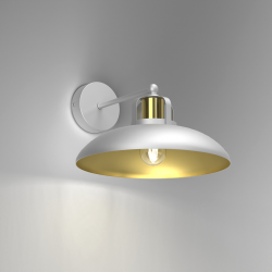 Lampy-sufitowe - kinkiet metalowy biel + złoto felix mlp7702 eko-light 