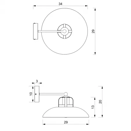 Lampy-sufitowe - kinkiet metalowy biel + złoto felix mlp7702 eko-light 