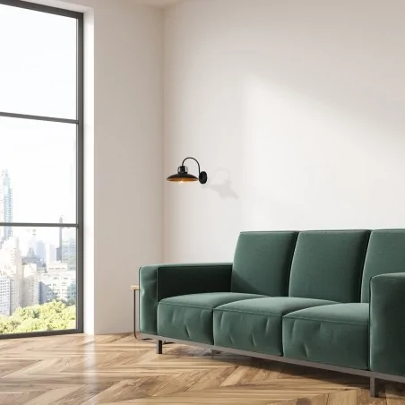 Kinkiety-do-salonu - kinkiet czarno-złoty metalowy 1xe27 felix mlp3681 eko-light 