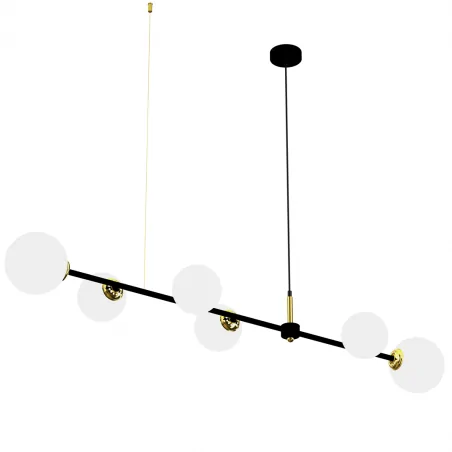 Lampy-sufitowe - duża lampa wisząca 6 kuli pop 6xe14 mlp7846 eko-light 