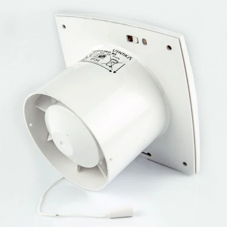 Wentylatory-o-srednicy-100 - wentylator łazienkowy wywiewny  ø100 z wyłącznikiem sznurkowym simple d 100d ws 14w 95m3/h biały ventika vents 