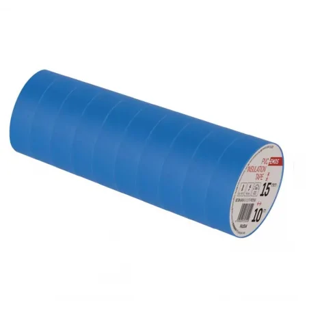 Tasmy-izolacyjne - taśma izolacyjna niebieska 10 sztuk w komplecie pvc 15mm/ 10m niebieska emos f61514 