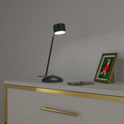 Lampki-nocne - lampka biurkowa 40cm wysokości 1xgx53 arena green/gold mlp7770 eko-light 