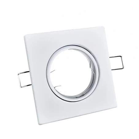 Oprawy-sufitowe-ruchome - biała kwadratowa oprawa sufitowa ruchoma podtynkowa 12v dc opin 306289 polux 