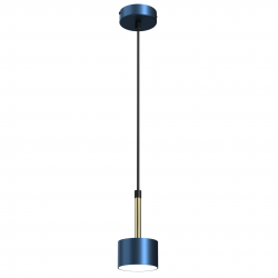 Lampy-sufitowe - lampa wisząca niebiesko-złota 8cm 1xgx53 arena blue/gold mlp7772 eko-light
