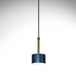Lampy-sufitowe - lampa wisząca niebiesko-złota 8cm 1xgx53 arena blue/gold mlp7772 eko-light 