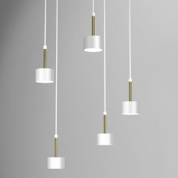 Lampy-sufitowe - biała lampa wisząca - talerz 5 x gx53 arena mlp7757 eko-light 