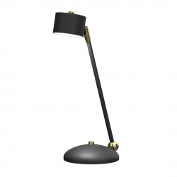 Lampki-nocne - lampka stołowa czarno-złota z metalu 1xgx53 arena mlp7764 eko-light