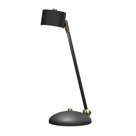Lampki-nocne - lampka stołowa czarno-złota z metalu 1xgx53 arena mlp7764 eko-light 