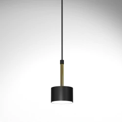 Lampy-sufitowe - czarna lampa wisząca ze złotymi elementami 1xgx53 arena mlp7760 eko-light 