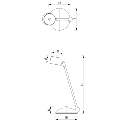 Lampki-biurkowe - lampa stołowa metalowa czarno-chromowa 1xgx53 arena mlp7788 eko-light 