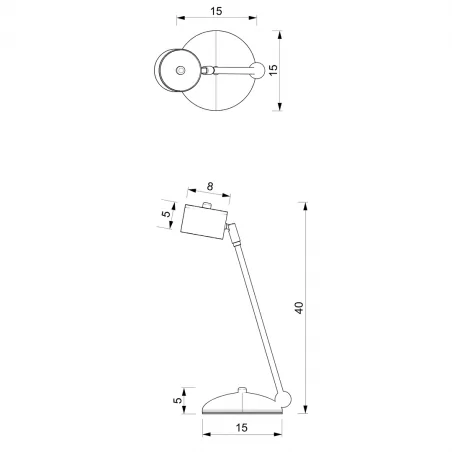 Lampki-biurkowe - lampa stołowa metalowa czarno-chromowa 1xgx53 arena mlp7788 eko-light 