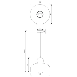 Lampy-sufitowe - lampa wisząca biała ze złotymi dodatkami 1xe27 harald mlp7243 eko-light 