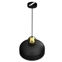 Lampy-sufitowe - czarne oświetlenie wiszące metalowe 1xe27 harald mlp7244 eko-light 