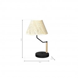 Lampki-nocne - lampa stołowa czarno-brązowa 1xe27 etna mlp7278 eko-light 