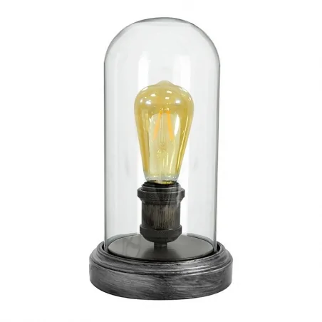 Lampki-nocne - nietuzinkowa lampa stołowa z odkrytą żarówką e27 varde black polux 