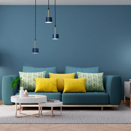 Lampy-sufitowe - oświetlenie wiszące niebieskie - talerz 30cm 3xgx53 arena mlp7774 eko-light 