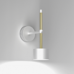 Lampy-sufitowe - lampa ścienna biało - złota metalowa 1 x gx53 arena mlp7753 eko-light 