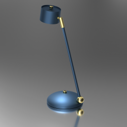 Lampki-nocne - niebieska lampka stołowa metalowa 1xgx53 arena mlp7776 eko-light 