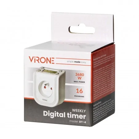 Programatory-czasowe - elektroniczny programator czasowy z górnym wyświetlaczem lcd dt-4 16a orno 