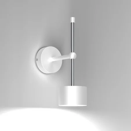 Lampy-sufitowe - lampa ścienna biało-chromowa metalowa 1xgx53 arena mlp7777 eko-light 