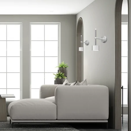 Lampy-sufitowe - lampa ścienna biało-chromowa metalowa 1xgx53 arena mlp7777 eko-light 